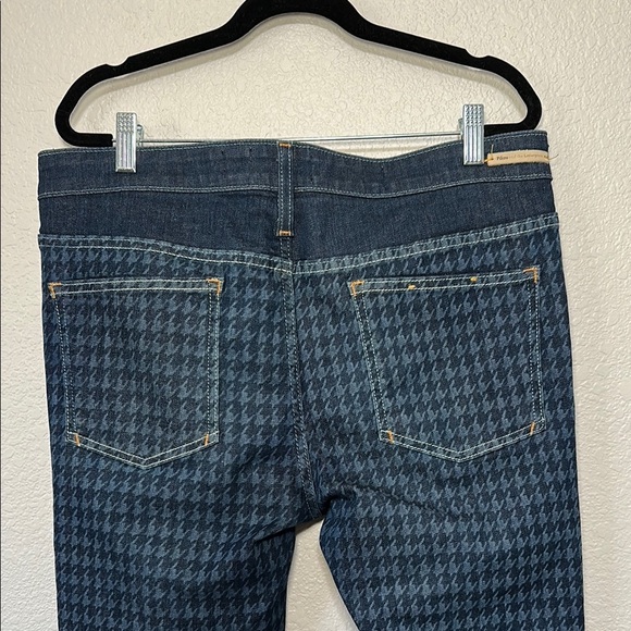 Anthropologie Pilcro and the Letterpress Houndstooth Print Blue Jeans 32 - Picture 8 of 8